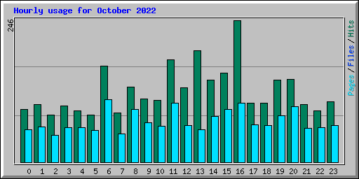 Hourly usage for October 2022