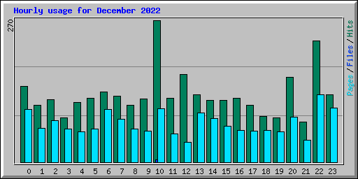 Hourly usage for December 2022