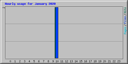 Hourly usage for January 2020
