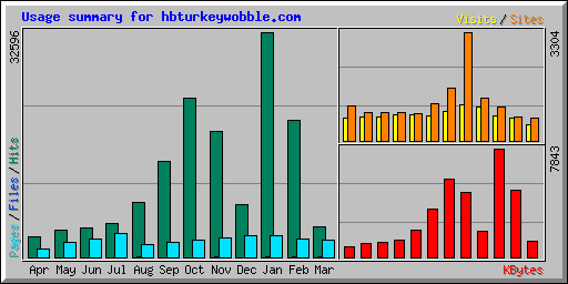 Usage summary for hbturkeywobble.com
