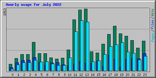 Hourly usage for July 2022