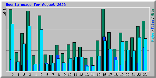 Hourly usage for August 2022