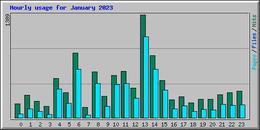 Hourly usage for January 2023