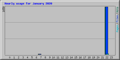 Hourly usage for January 2020